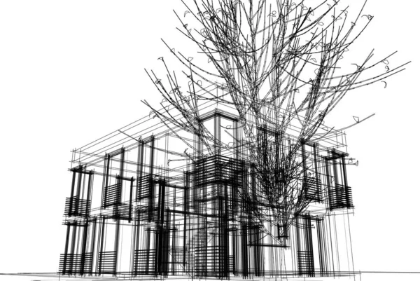 Abstrakcyjna Tapeta Architektoniczna Tło Cyfrowe — Wektor stockowy