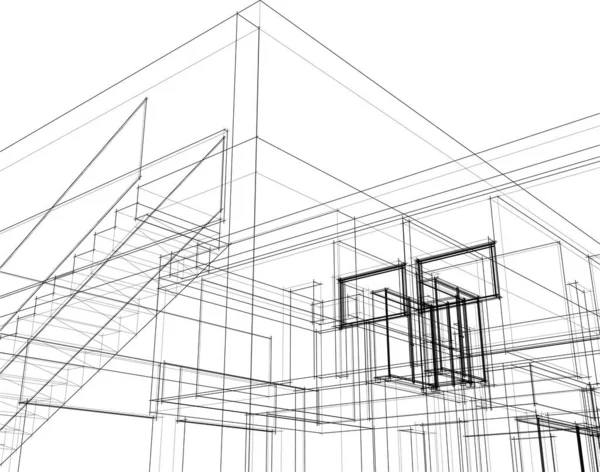 Abstraktní Architektonická Tapeta Digitální Pozadí — Stockový vektor