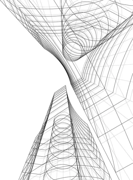 建筑墙纸摘要 数码背景 — 图库矢量图片