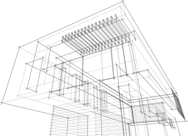 Abstrakcyjna Tapeta Architektoniczna Tło Cyfrowe — Wektor stockowy