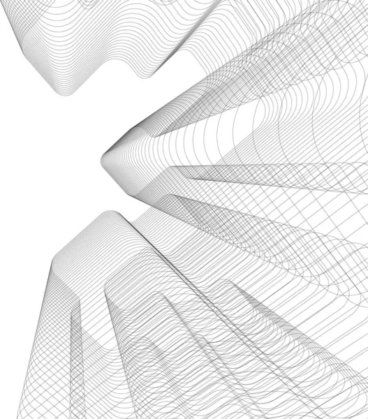 Papier Peint Architectural Abstrait Fond Numérique — Image vectorielle