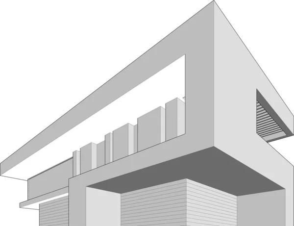 Abstrakte Architektonische Tapete Digitaler Hintergrund — Stockvektor