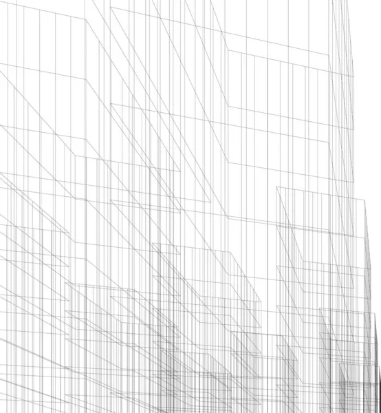 Abstract Architectonisch Behang Ontwerp Digitaal Concept Achtergrond — Stockvector