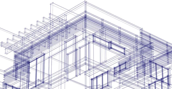 Abstraktní Architektonická Tapeta Digitální Pozadí — Stockový vektor