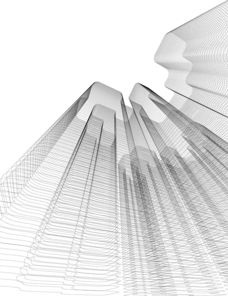 Abstract Architectonisch Behang Digitale Achtergrond — Stockvector