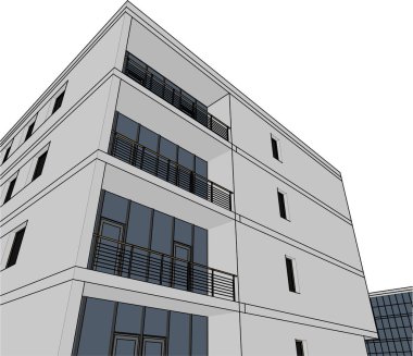 soyut mimari duvar kağıdı konsepti, dijital arkaplan