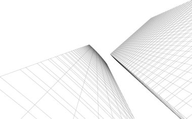 soyut mimari duvar kağıdı tasarımı, dijital konsept arkaplan