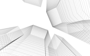 soyut mimari duvar kağıdı tasarımı, dijital konsept arkaplan