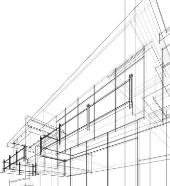 soyut mimari duvar kağıdı konsepti, dijital arkaplan