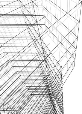 soyut mimari duvar kağıdı konsepti, dijital arkaplan