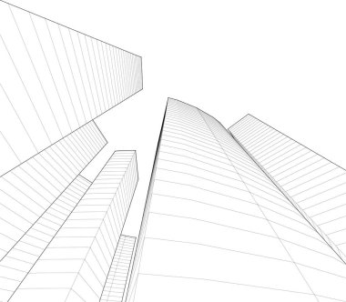 soyut mimari duvar kağıdı tasarımı, dijital konsept arkaplan