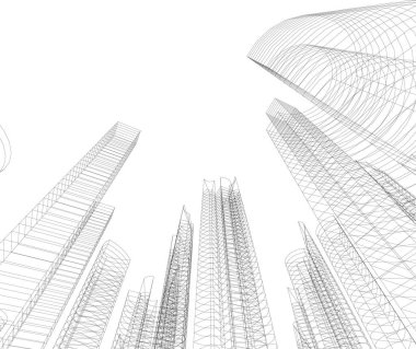 soyut mimari duvar kağıdı tasarımı, dijital konsept arkaplan