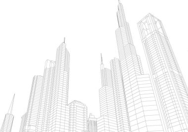 soyut mimari duvar kağıdı konsepti, dijital arkaplan