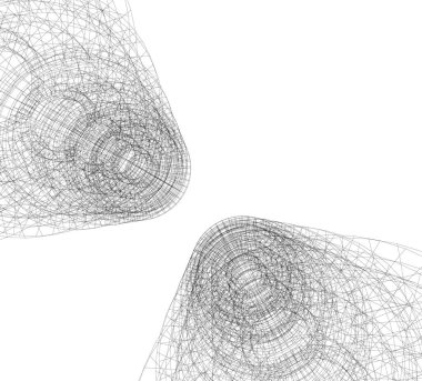 soyut mimari duvar kağıdı tasarımı, dijital konsept arkaplan