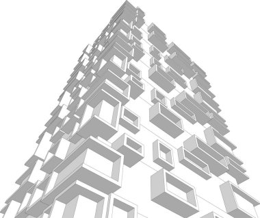 soyut mimari duvar kağıdı, dijital arkaplan