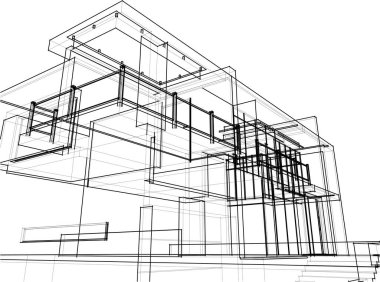 soyut mimari duvar kağıdı konsepti, dijital arkaplan