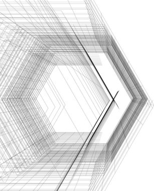 soyut mimari duvar kağıdı tasarımı, dijital konsept arkaplan