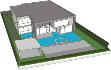 soyut mimari duvar kağıdı tasarımı, dijital konsept arkaplan