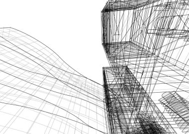 soyut mimari duvar kağıdı tasarımı, dijital konsept arkaplan