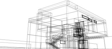 soyut mimari duvar kağıdı tasarımı, dijital konsept arkaplan