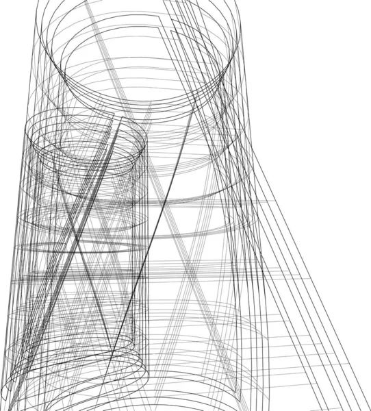 Abstrakcyjna Tapeta Architektoniczna Tło Cyfrowe — Wektor stockowy