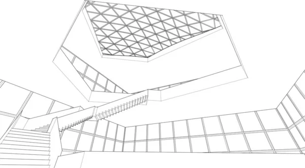 Abstrakt Arkitektonisk Tapeter Digital Bakgrunn – stockvektor