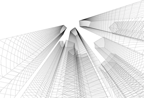 Abstrakcyjna Tapeta Architektoniczna Tło Cyfrowe — Wektor stockowy