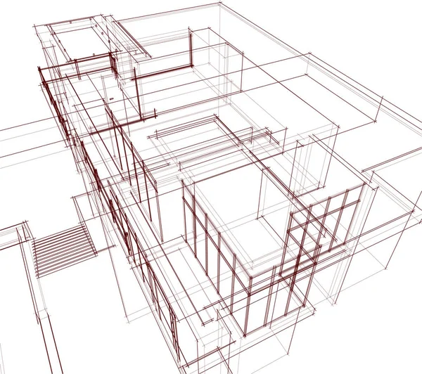 Concepto Fondo Pantalla Arquitectónico Abstracto Fondo Digital — Vector de stock