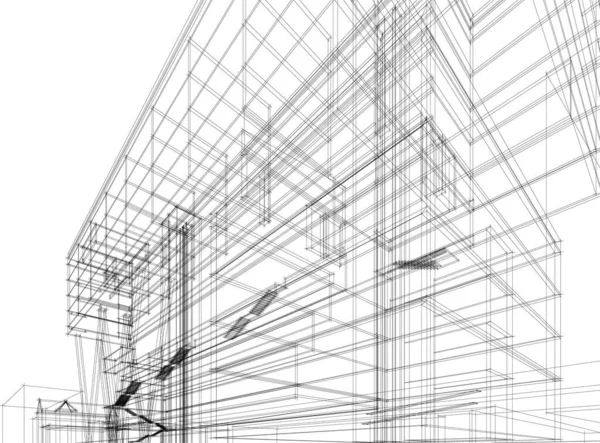 Abstrakcyjna Tapeta Architektoniczna Tło Cyfrowe — Wektor stockowy