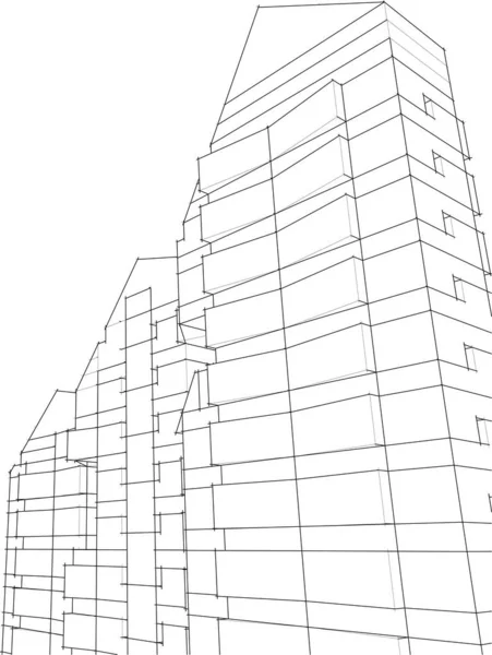 Abstrakcyjna Tapeta Architektoniczna Tło Cyfrowe — Wektor stockowy