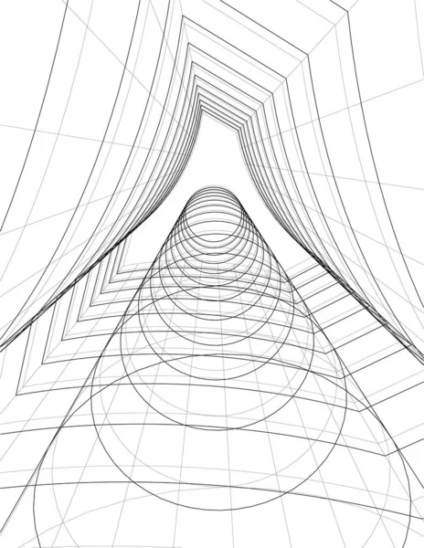 抽象的な建築壁紙やデジタル背景 — ストックベクタ