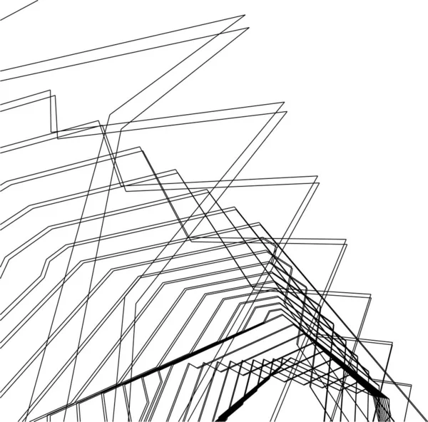 Abstrakt Arkitektoniska Tapeter Digital Bakgrund — Stock vektor