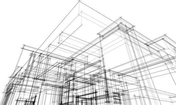 Abstrakt Arkitektoniska Tapeter Digital Bakgrund — Stock vektor