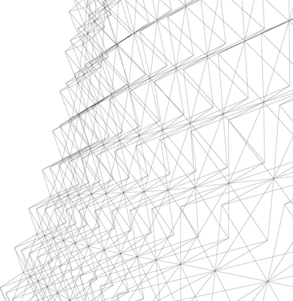 Papier Peint Architectural Abstrait Fond Numérique — Image vectorielle