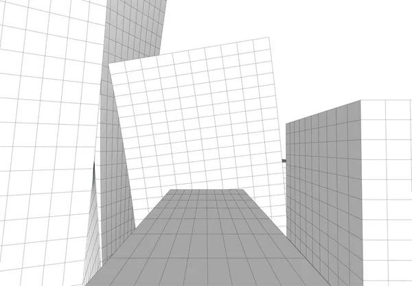 抽象的な建築壁紙のコンセプトデジタル背景 — ストックベクタ