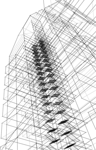 Abstrakcyjna Tapeta Architektoniczna Tło Cyfrowe — Wektor stockowy