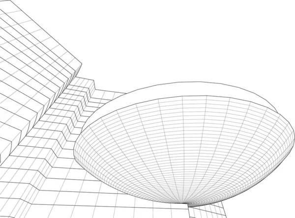 Abstrakcyjna Tapeta Architektoniczna Tło Cyfrowe — Wektor stockowy