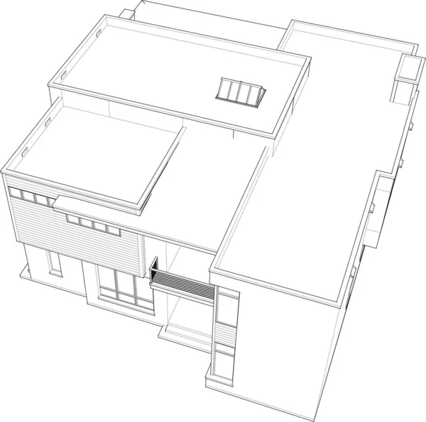 Abstrakte Architektonische Tapete Digitaler Hintergrund — Stockvektor