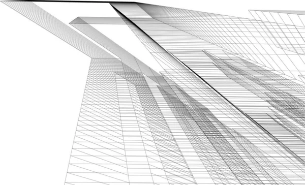 Abstrakt Arkitektoniska Tapeter Digital Bakgrund — Stock vektor