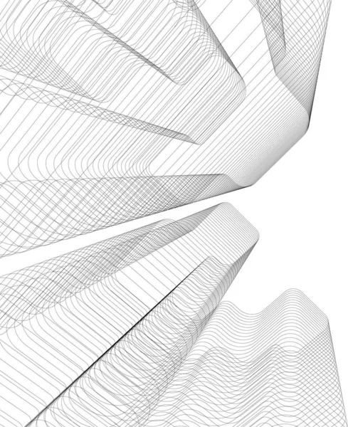 Papel Parede Arquitetônico Abstrato Fundo Digital — Vetor de Stock