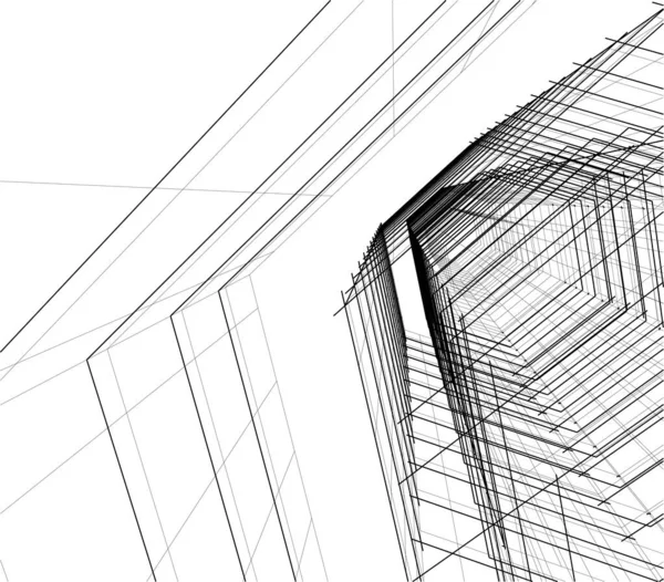 Abstraktní Architektonický Koncept Tapety Digitální Pozadí — Stockový vektor