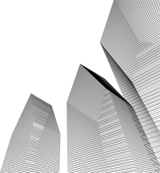 Abstract Architectonisch Behang Digitale Achtergrond — Stockvector