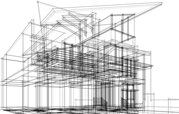 Abstrakcyjna Tapeta Architektoniczna Tło Cyfrowe — Wektor stockowy