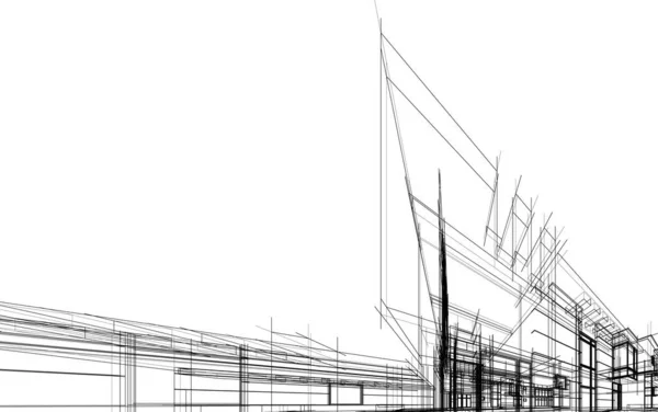 抽象的な建築壁紙やデジタル背景 — ストックベクタ