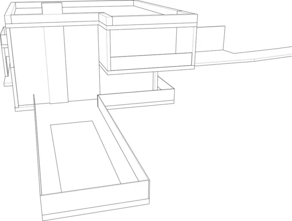 Abstrakte Architektonische Tapete Design Digitales Konzept Hintergrund — Stockvektor