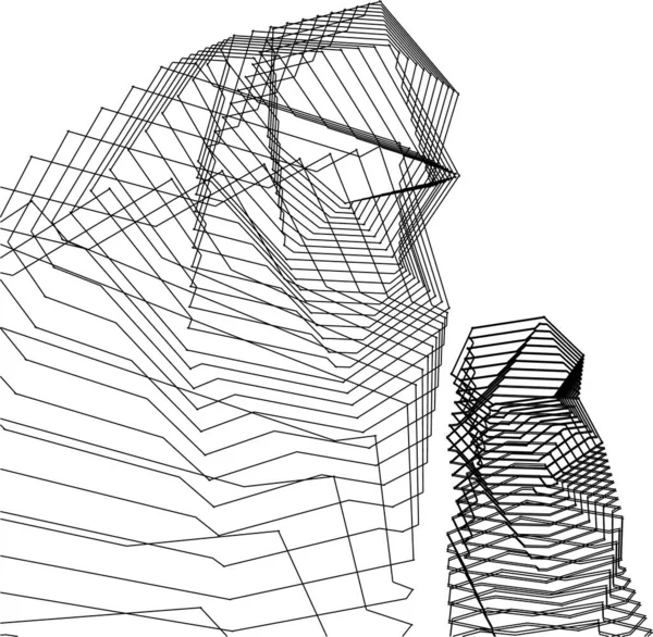 抽象的な建築壁紙やデジタル背景 — ストックベクタ