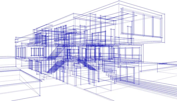 Abstrakt Arkitektoniska Tapeter Digital Bakgrund — Stock vektor