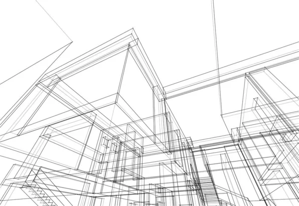 Abstrakcyjna Tapeta Architektoniczna Tło Cyfrowe — Wektor stockowy