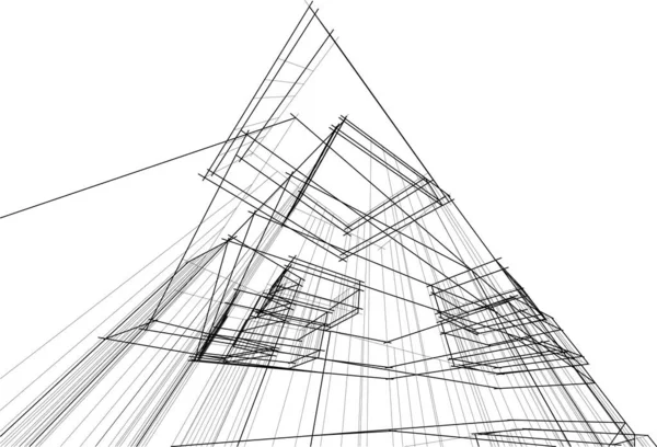 Abstrakcyjna Tapeta Architektoniczna Tło Cyfrowe — Wektor stockowy