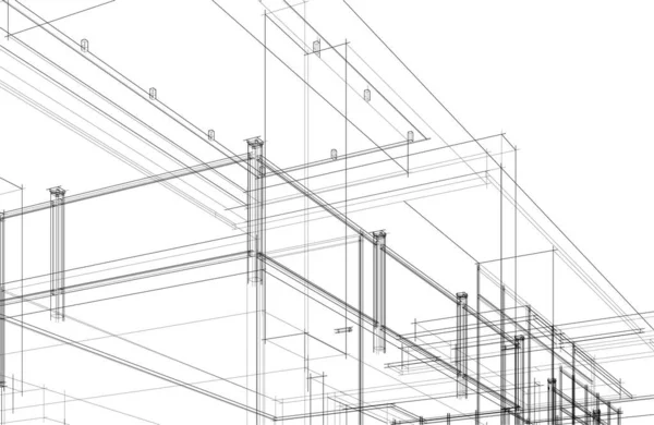 Abstrakt Arkitektoniska Tapeter Digital Bakgrund — Stock vektor